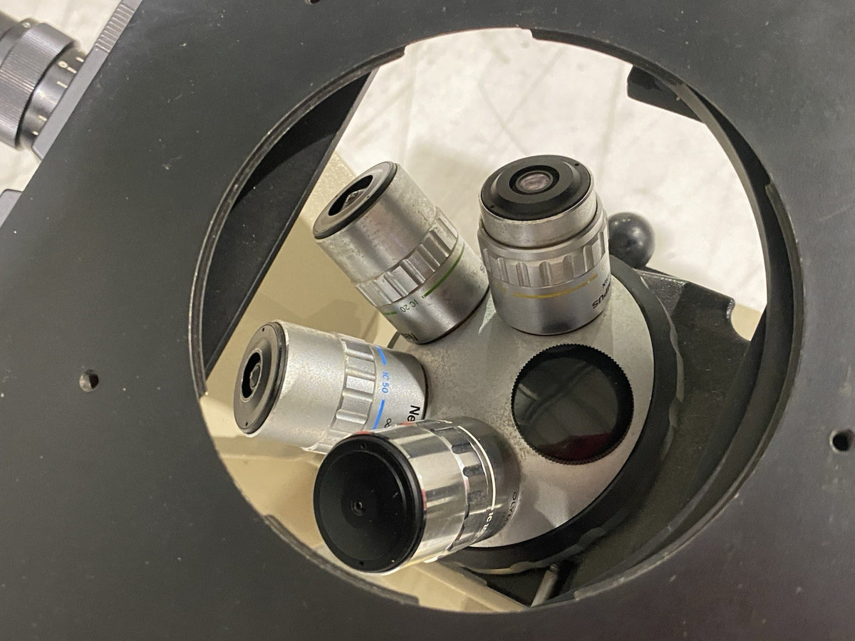 PME 3 | Olympus Metallurgical Microscope, 5-Position Scope Head, TH3 Power Supply - Used - Maverick Industrial Sales