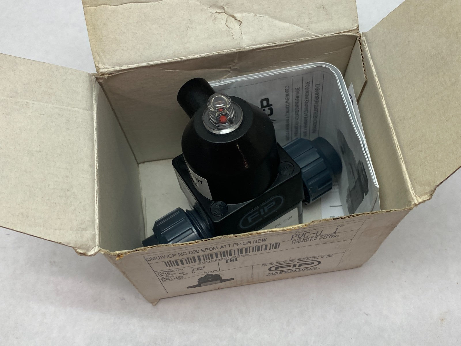 FIP ASM2HVFF01NC Pneumatic Valve CMUIV/CP NC D20 EPDM ATT PP-GR NEW - Maverick Industrial Sales