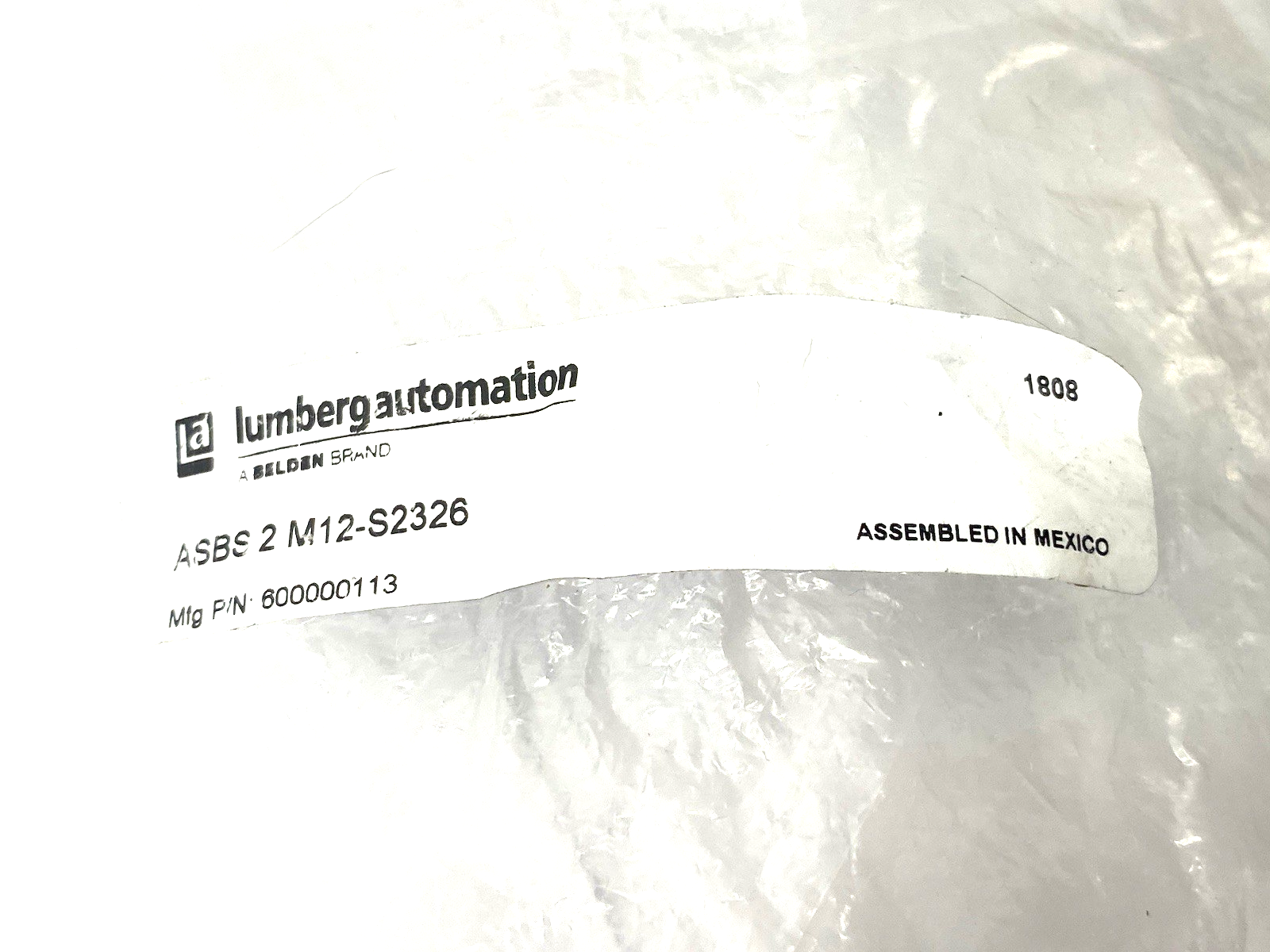 Lumberg ASBS 2 M12-S2326 Y-Shape Micro Splitter Connector M12 4-Pin 600000113 - Maverick Industrial Sales