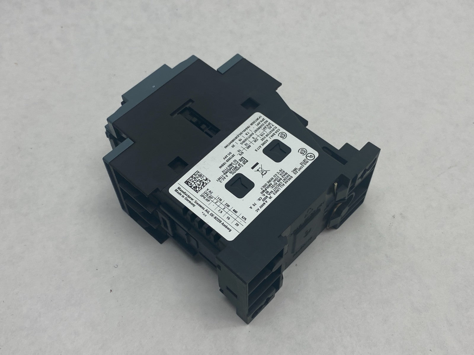 Siemens 3RT2026-1BB40 SIRIUS Power Contactor 3-Pole AC3:11KW 1NO+1NC DC24V - Maverick Industrial Sales