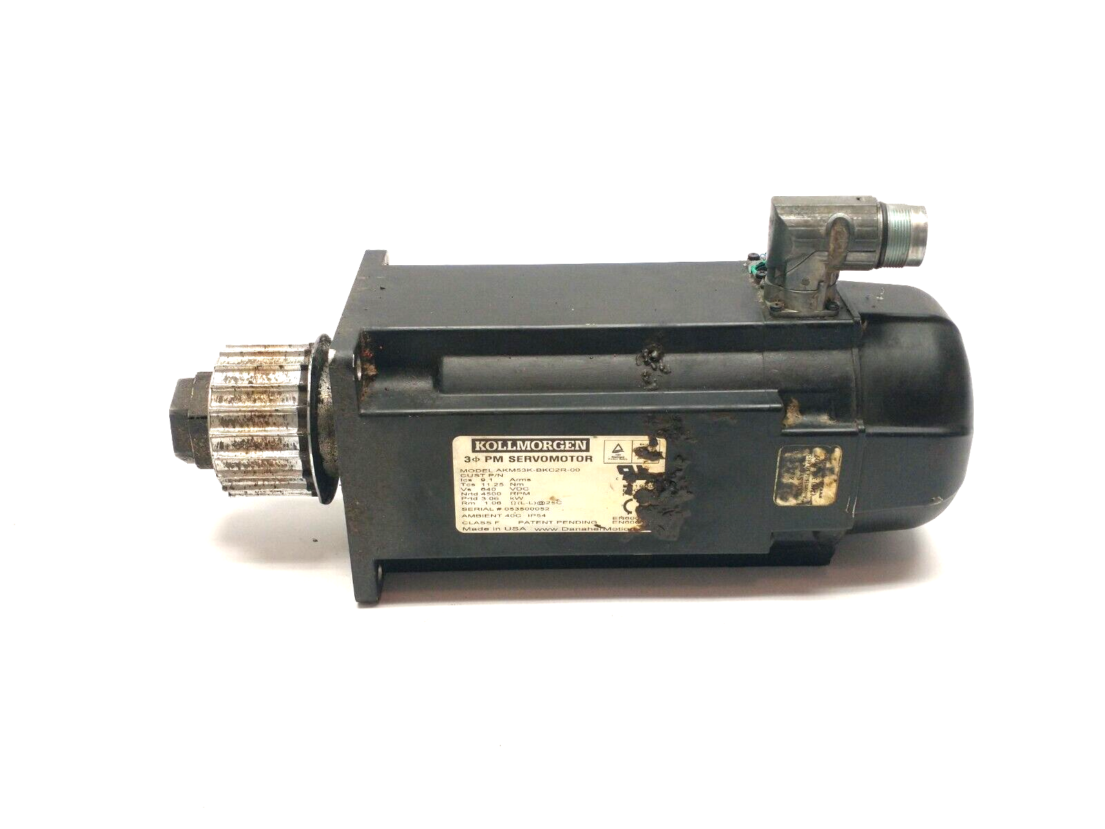 Kollmorgen AKM53K-BKC2R-00 3 PM Servo Motor 3.06kW 4500RPM - Maverick Industrial Sales