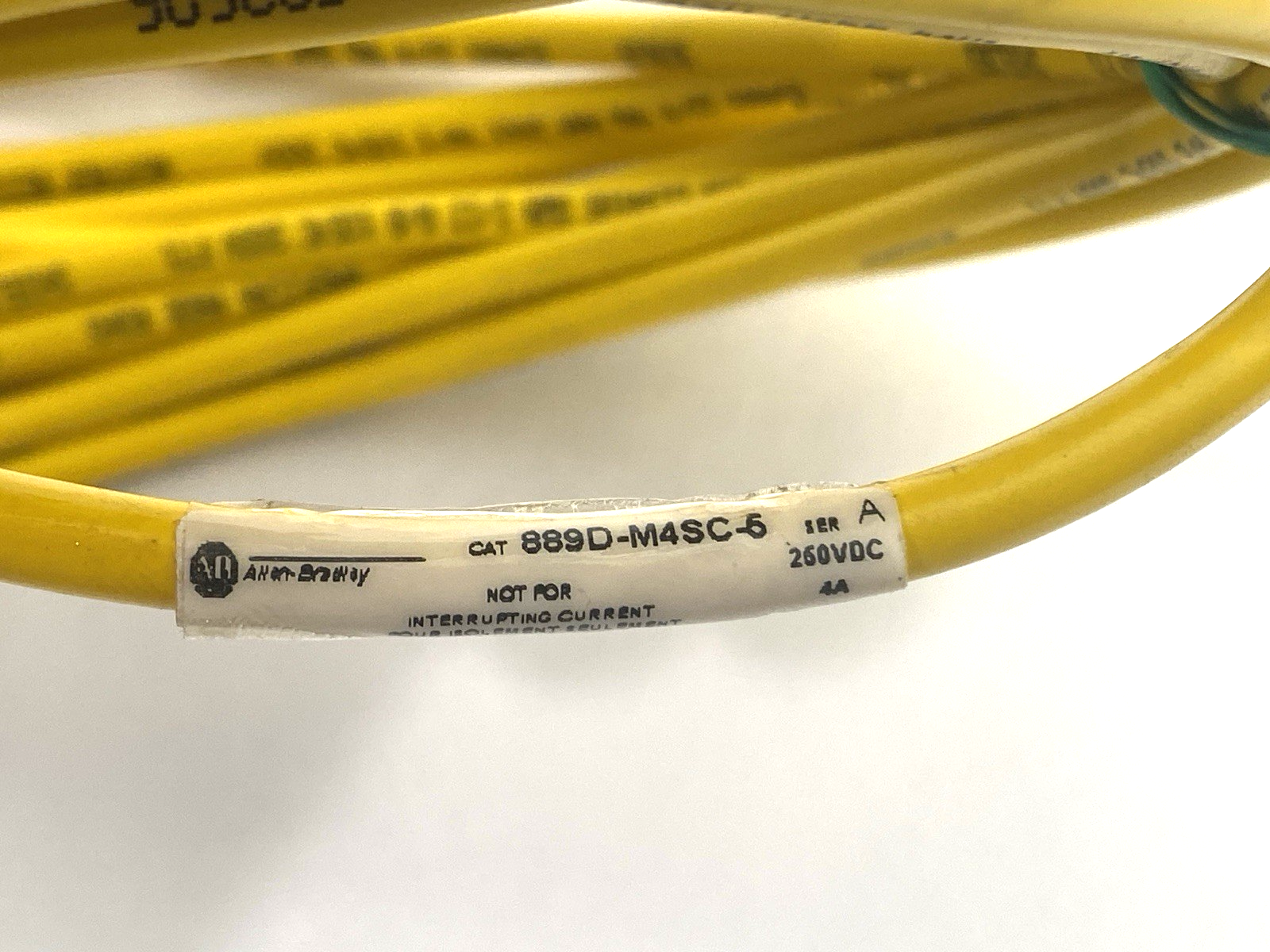 889D-M4SC-5 Ser. A | Allen Bradley Single-Ended Cordset Male 4-Pin 5m PULLED LEADS - New Other - Maverick Industrial Sales
