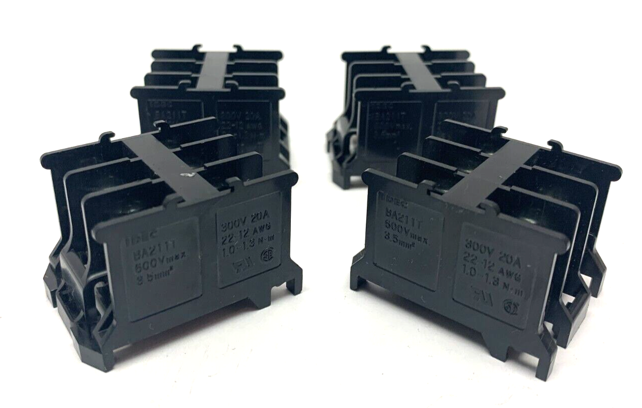 IDEC BA21-1T Terminal Block Link 300V 20A 600V Max LOT OF 4 - Maverick Industrial Sales