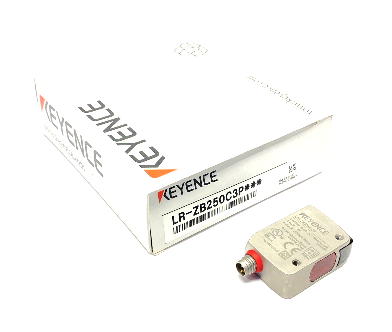 Keyence LR-ZB250C3P Self-Contained CMOS Distance Based Laser Sensor, 3-Pin 250mm - Maverick Industrial Sales