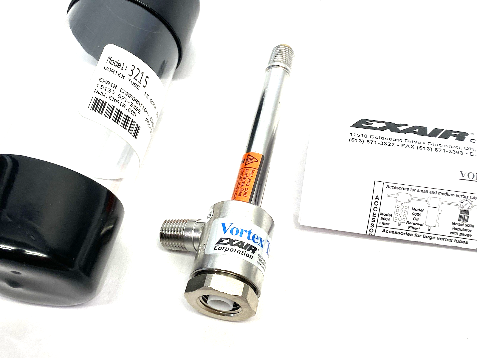 3215 | Exair Stainless Steel Vortex Tube 15 SCFM/425 SLPM - New – Open box - Maverick Industrial Sales