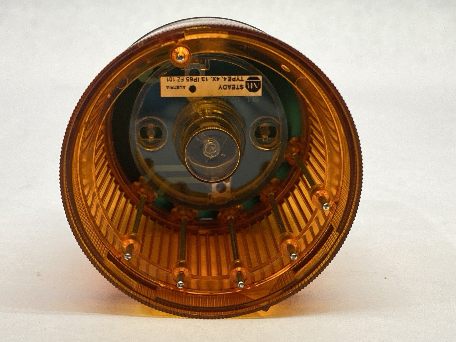 Allen Bradley 855T-B24DN5 Ser B 70mm Amber Stack Light w/ 855T-L24LF Bulb - Maverick Industrial Sales