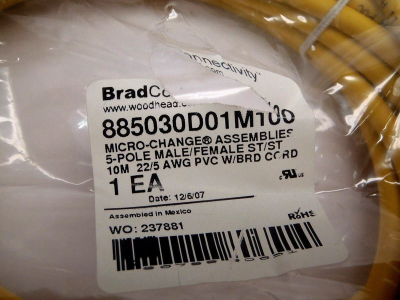 Brad Connectivity 885030D01M100 Micro-Change 5/Pole 10M 22/5 AWG Cordset - Maverick Industrial Sales