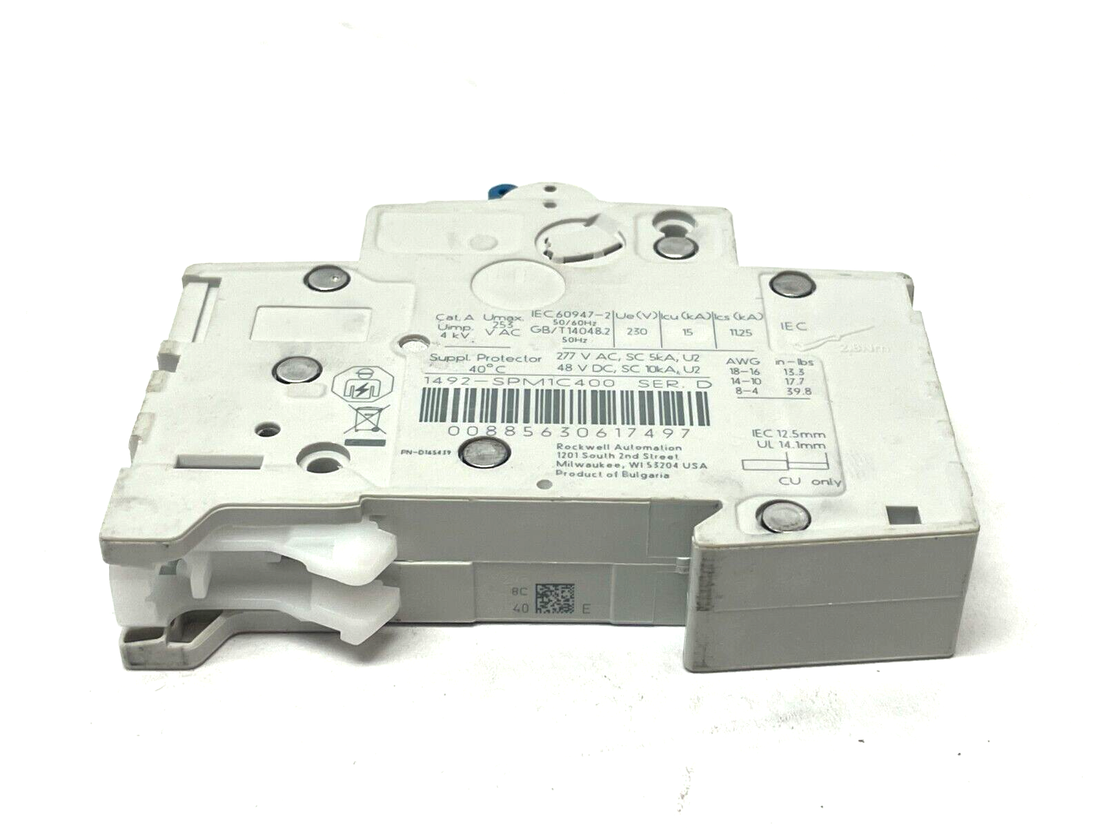 Allen Bradley 1492-SPM1C400 Ser. D Circuit Breaker Miniature 40A 1P - Maverick Industrial Sales