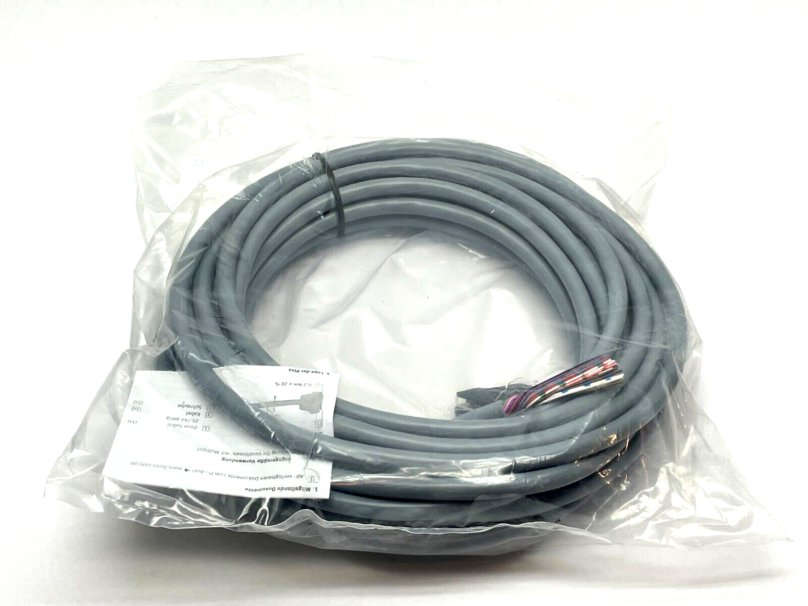 Festo NEBV-S1G25-K-10-N-LE25-S6 Connecting Cable Sub-D Connector 10m Length - Maverick Industrial Sales