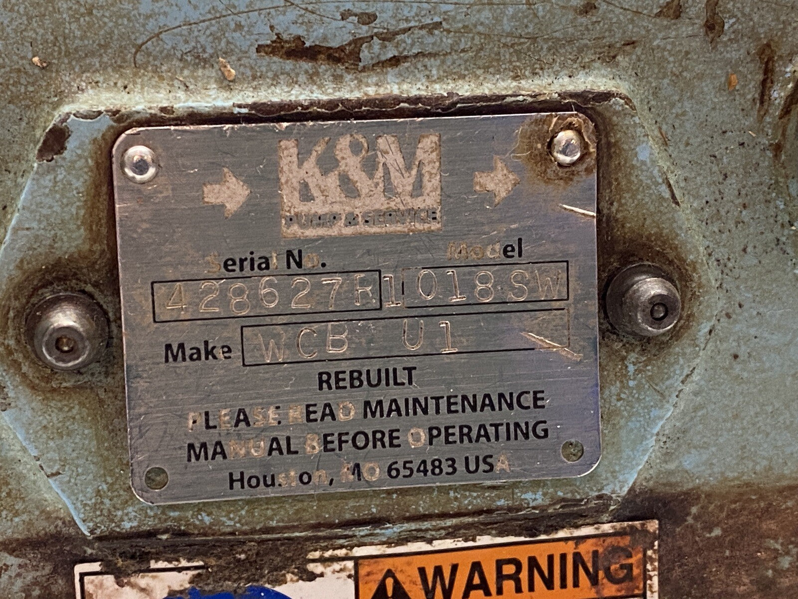 Waukesha Cherry-Burrell 018SW U1 SPX Positive Displacement Pump 0-600 RPM 200PSI - Maverick Industrial Sales