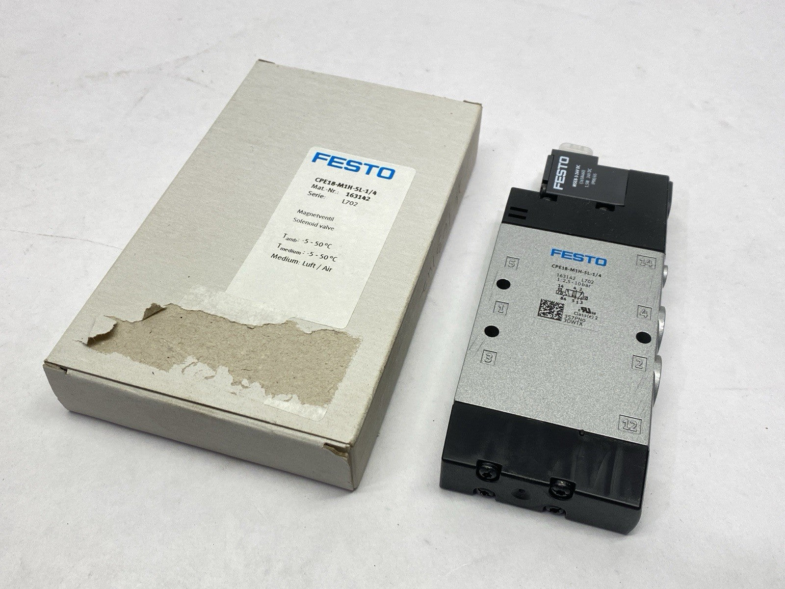 Festo CPE18-M1H-5L-1/4 Pneumatic Air Solenoid Valve 163142 - Maverick Industrial Sales