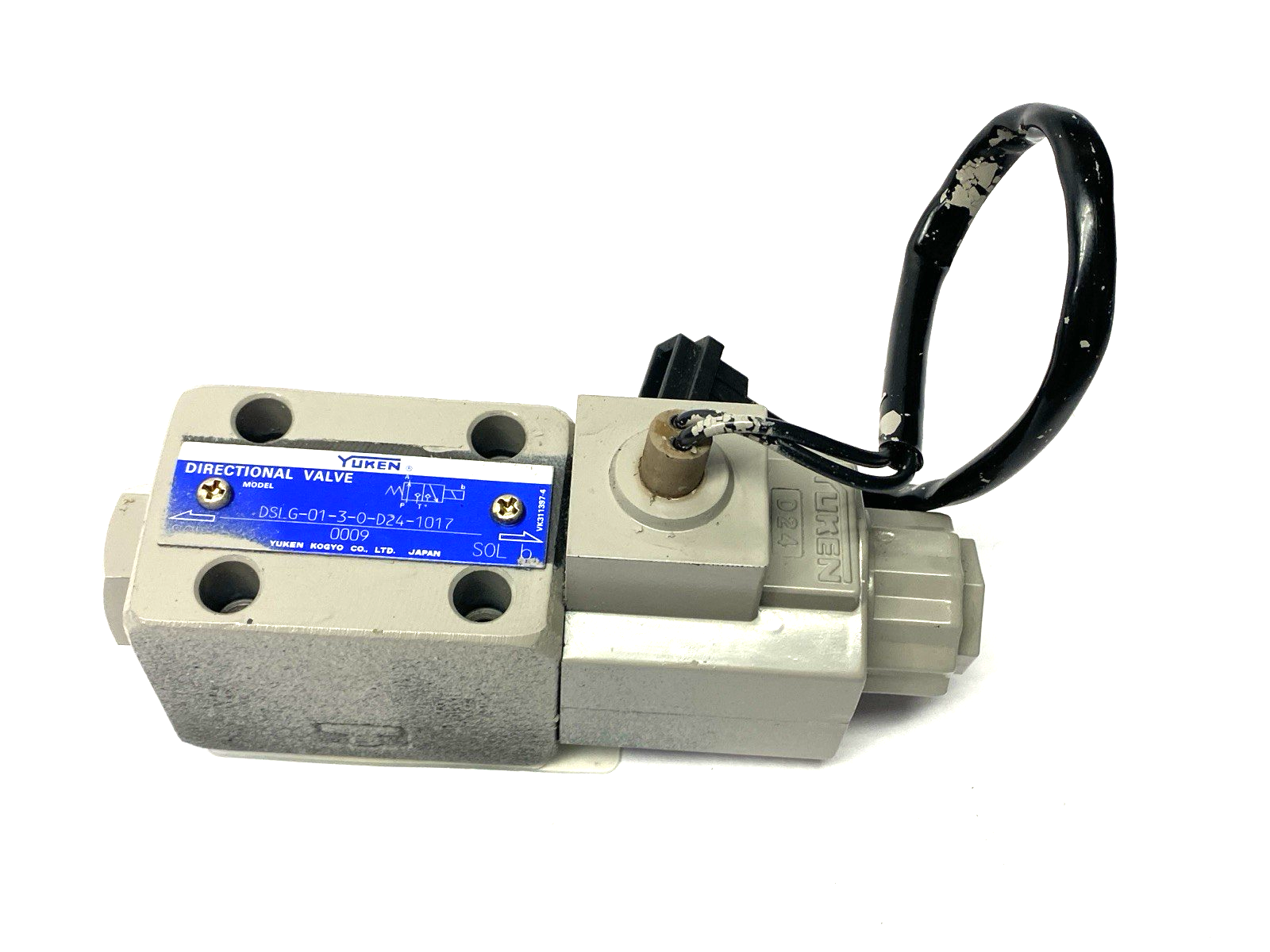 Yuken DSLG-01-3-0-D24-1017 Solenoid Directional Control Valve 3-Position - Maverick Industrial Sales