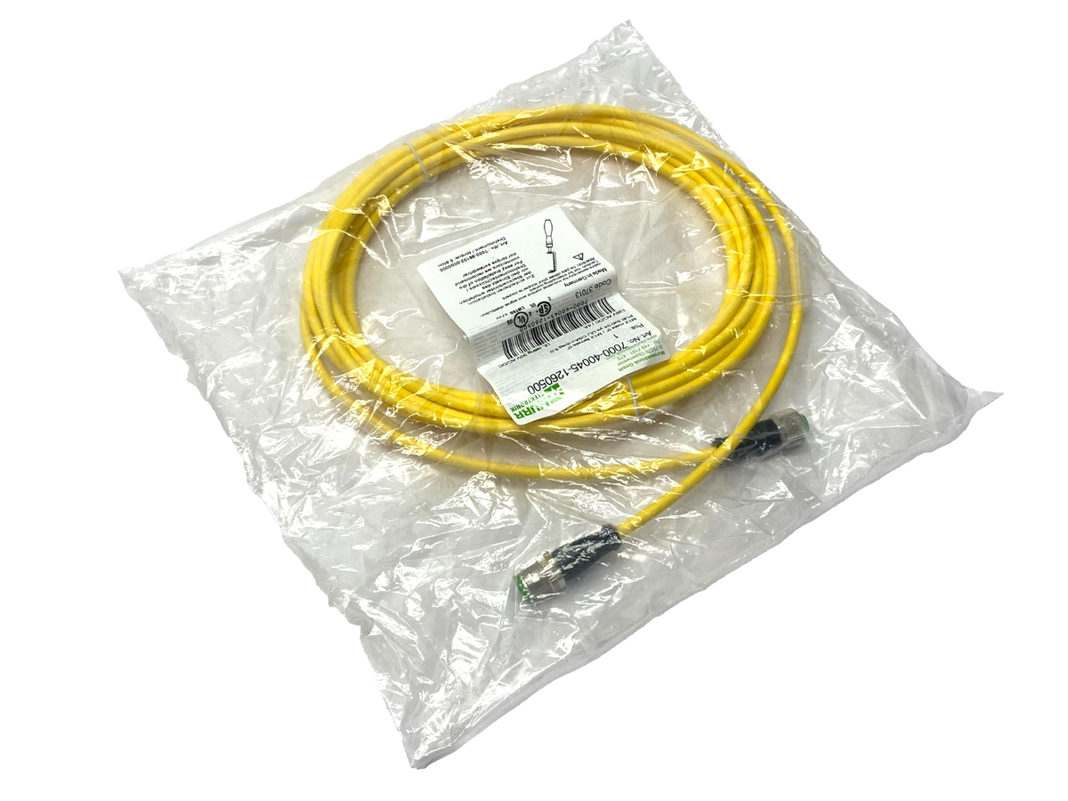 7000-40045-1260500 | Murrelektronik Double Ended Connector Cordset M12 M/F 5m - New - Maverick Industrial Sales