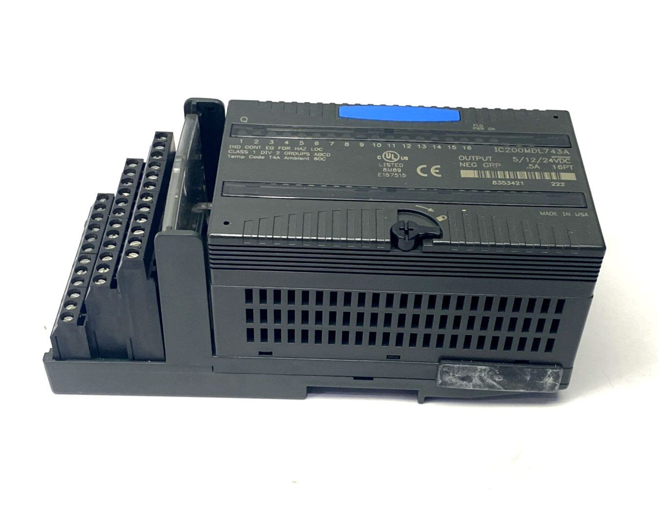 IC200MDL743A | GE Fanuc VersaMax Output Module 0.5A 16PT - Used - Maverick Industrial Sales