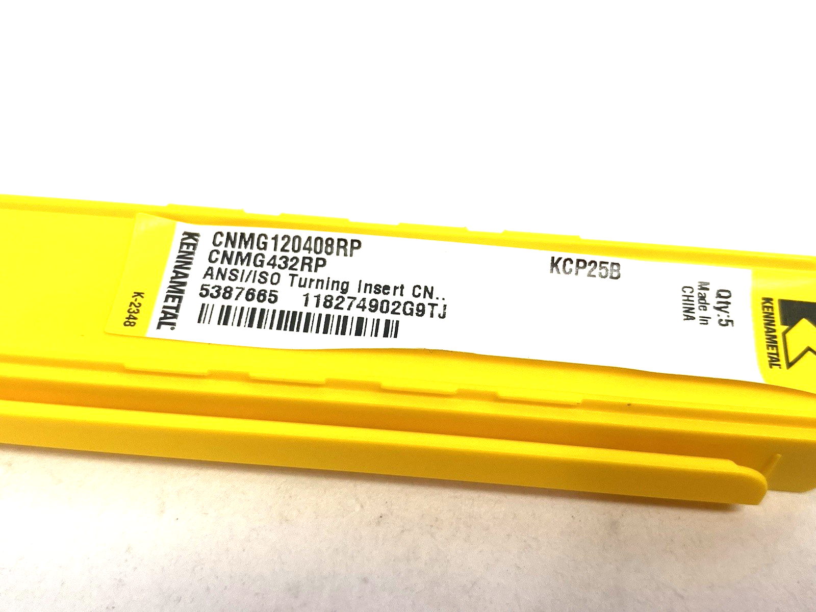 5387665 | Kennametal Kenloc™ CNMG Negative Insert RP Geom. CNMG120408RP PKG OF 5 - New - Maverick Industrial Sales