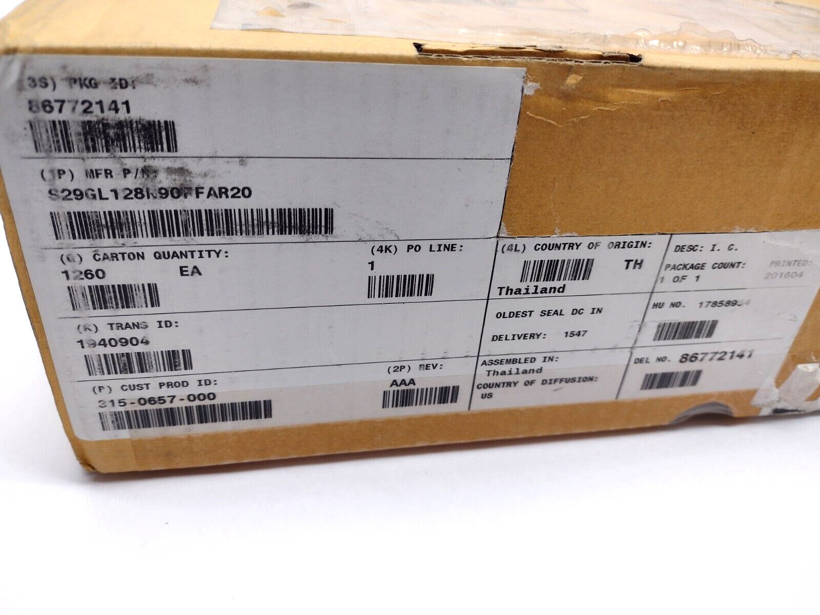 Infineon S29GL128N90FFAR22 128MBIT IC FLASH PARALLEL 64FBGA NOR Memory 1260 PCS - Maverick Industrial Sales