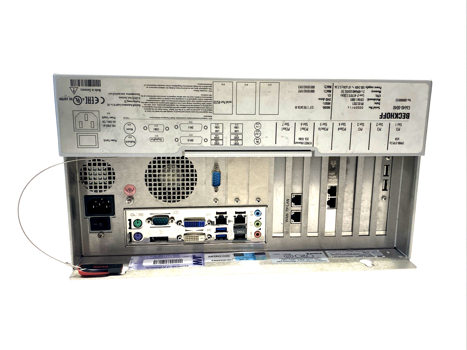 Beckhoff C6640-0040 Industrial PC Intel Core i7-4770TE 2.3GHz CB1061-0001 Board - Maverick Industrial Sales