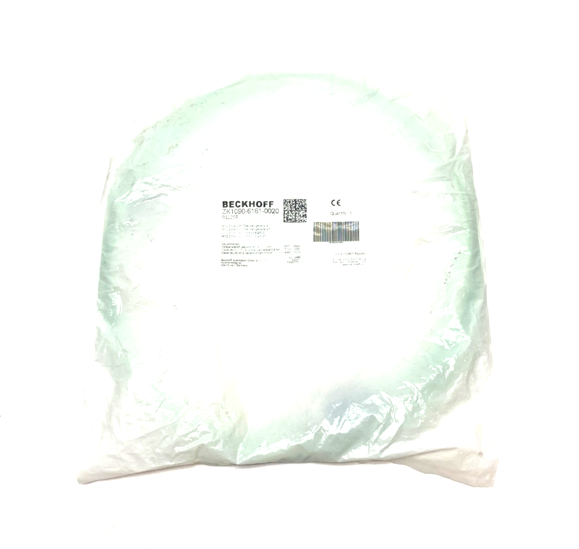 Beckhoff ZK1090-6161-0020 Double Ended EtherCAT Cable M12 4-Pin 2m 042269 - Maverick Industrial Sales