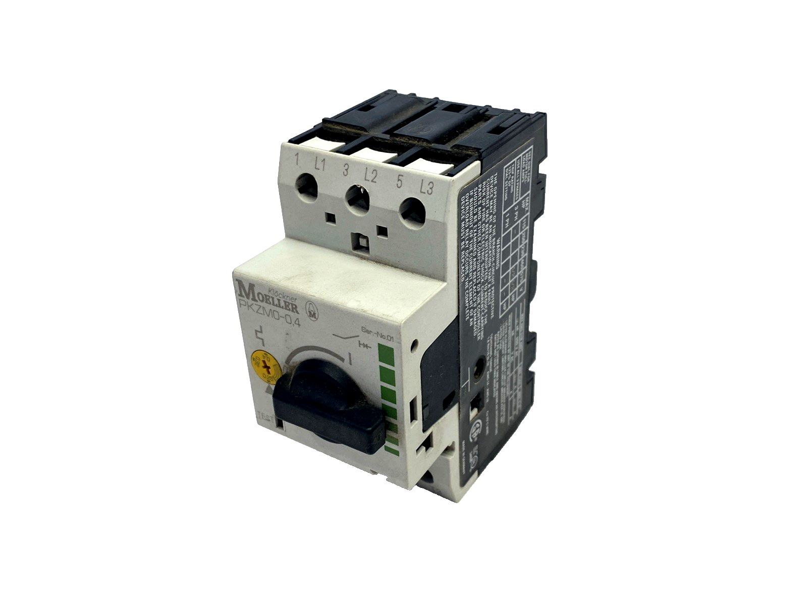 Moeller PKZM0-0.4 Motor Control Circuit Breaker 0.25A - 0.4A PKZM0-0,4 - Maverick Industrial Sales