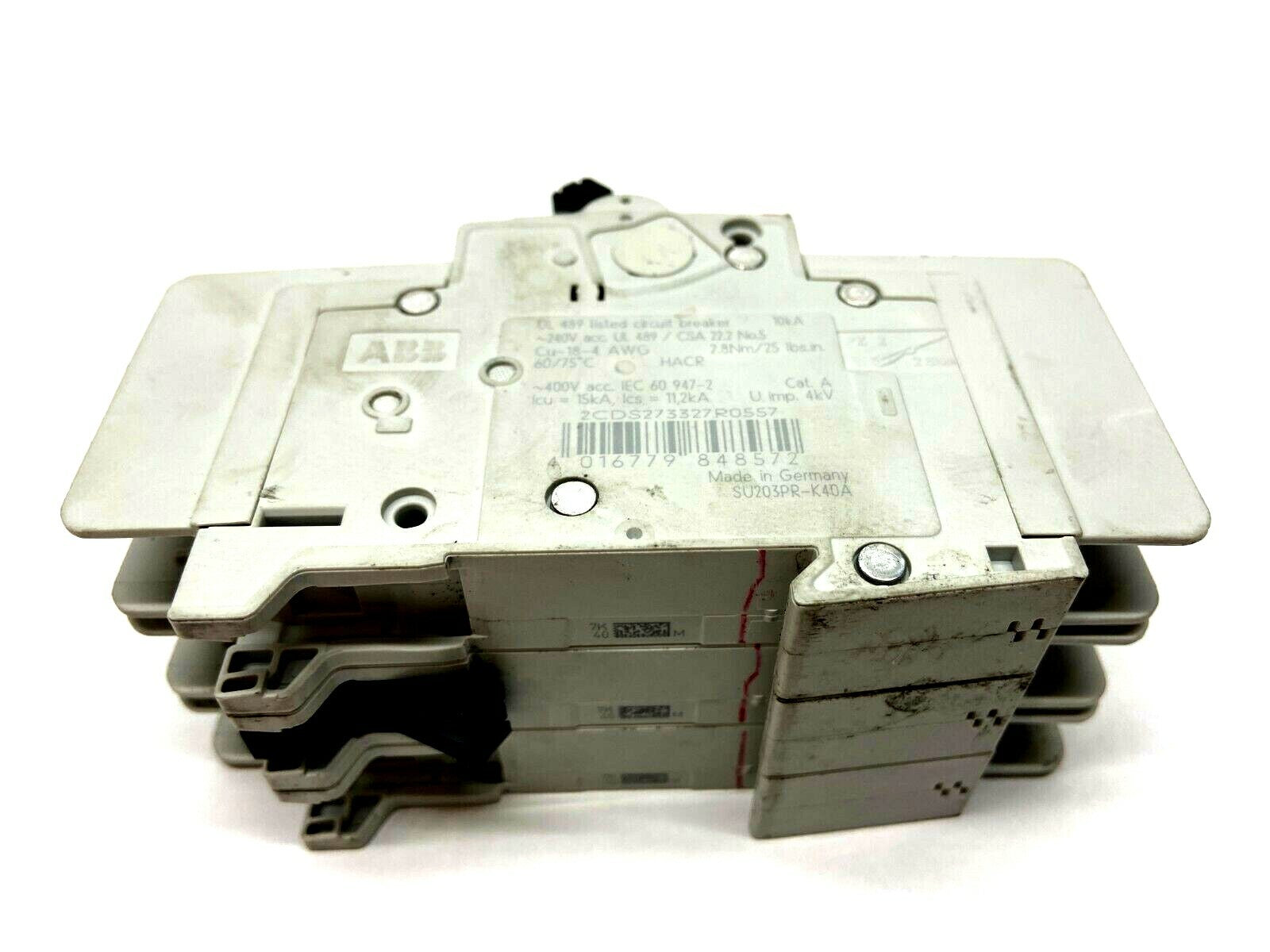 ABB SU203PR K40A 3 Pole Din Rail Circuit Breaker 240V - Maverick Industrial Sales