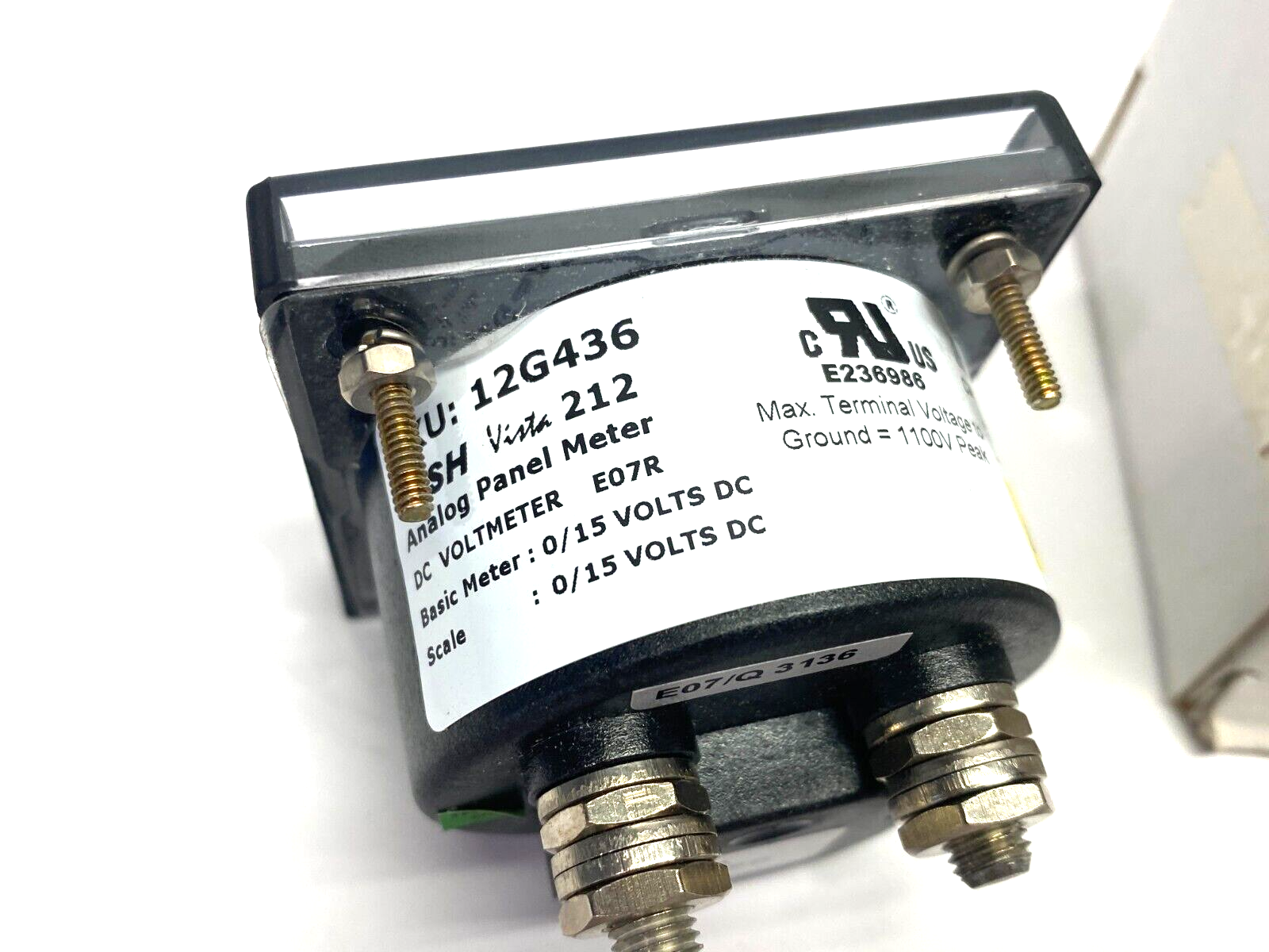 Rish Series 12G436 Vista Analog DC Volt Panel Meter - Maverick Industrial Sales