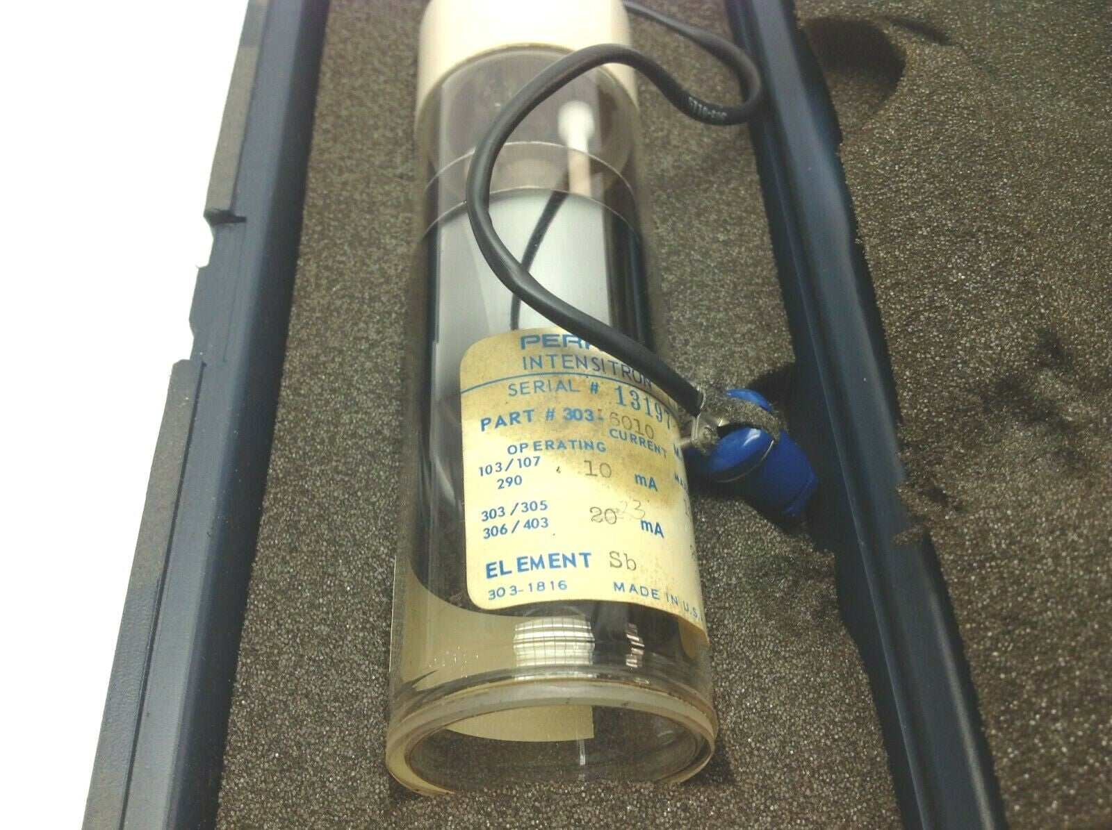 Perkin Elmer 303-6010 Sb Antimony Intensitron Hollow Cathode Bulb - Maverick Industrial Sales