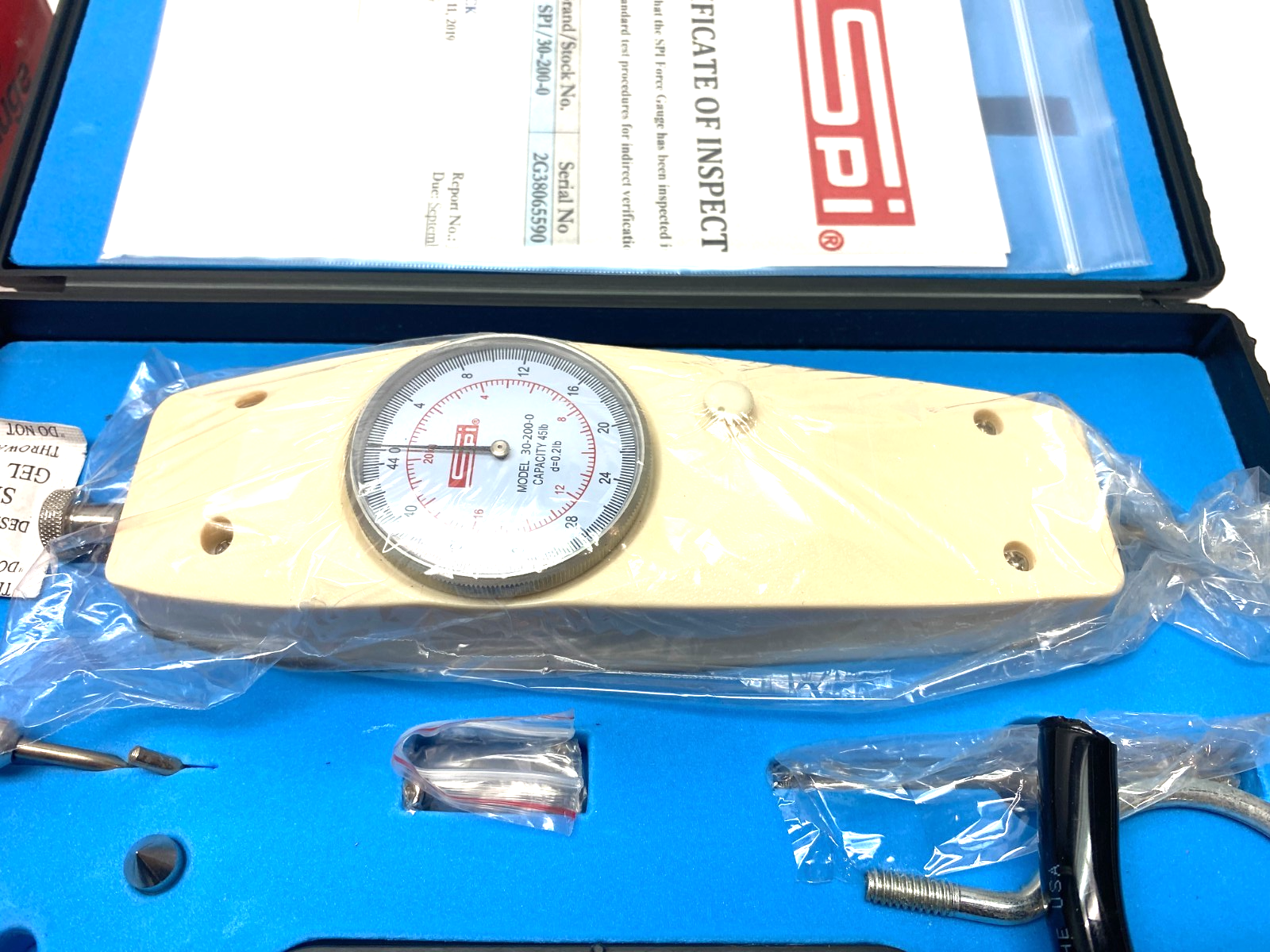 Spi 30-200-0 Analog Mechanical Force Gauge 45lb/22.67kg - Maverick Industrial Sales