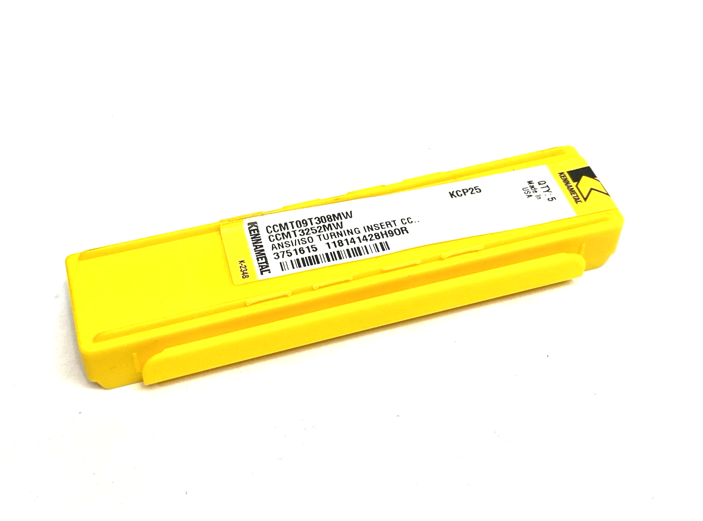 3751615 | Kennametal Screw-On CCMT-MW Positive Inserts CCMT09T308MW PKG OF 5 - New - Maverick Industrial Sales