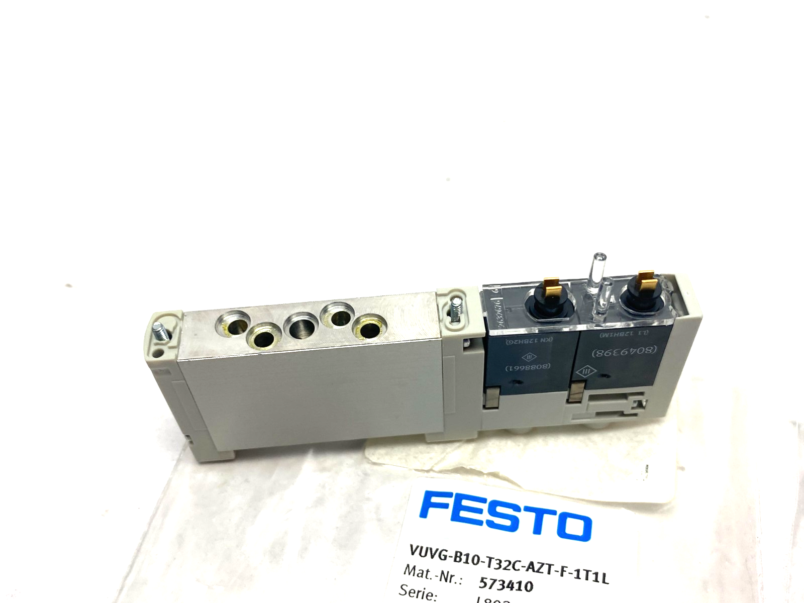 Festo VUVG-B10-T32C-AZT-F-1T1L Solenoid Valve 2-Way Monostable Closed, 573410 - Maverick Industrial Sales