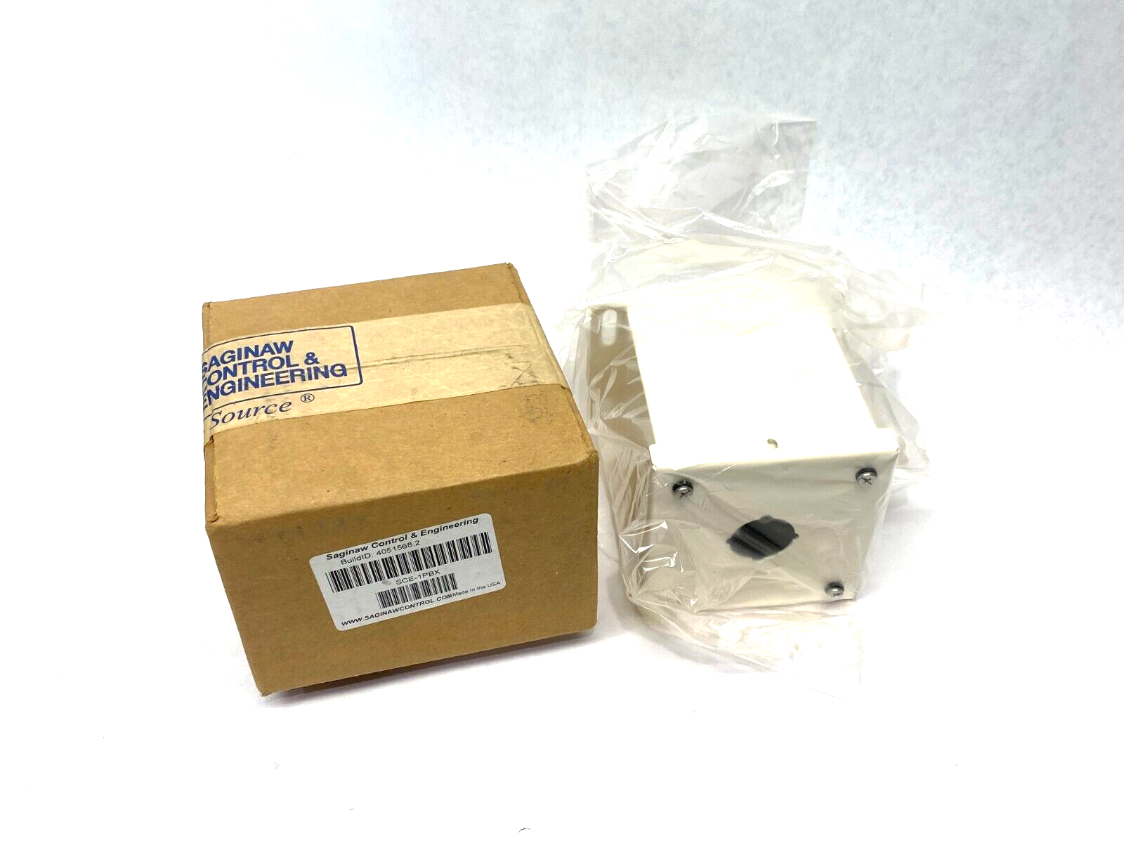 Saginaw Control & Engineering SCE-1PBX Extra Deep Pushbutton Enclosure White 1-H - Maverick Industrial Sales