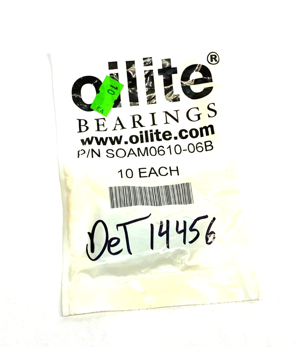 Oilite SOAM0610-06B Super Oilite® M-Series Metric Sleeve Bearing PKG OF 10 - Maverick Industrial Sales