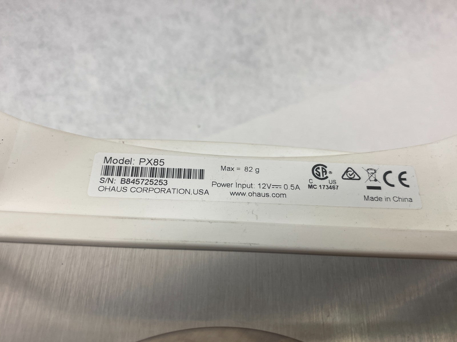 Ohaus PX85 Pioneer™ Semi-Micro Balance Scale w/ Semi-Auto Cal 82 g x 0.01 mg - Maverick Industrial Sales