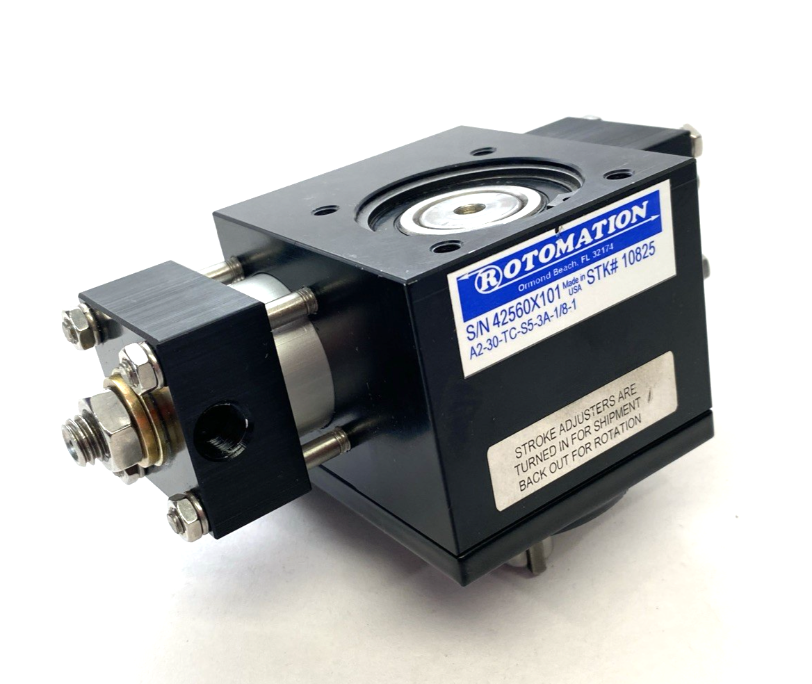 Rotomation A2-30-TC-S5-3A-1/8-1 Rotary Actuator Single Rack, 30-Degree Rotation - Maverick Industrial Sales
