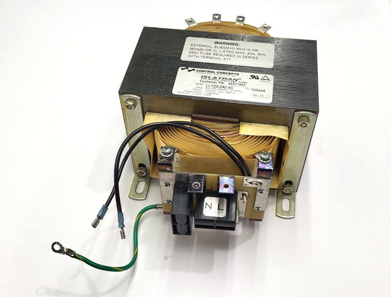 Control Concepts Islatran LI-120/240-4C Rev. 02 Transformer 120VAC - Maverick Industrial Sales