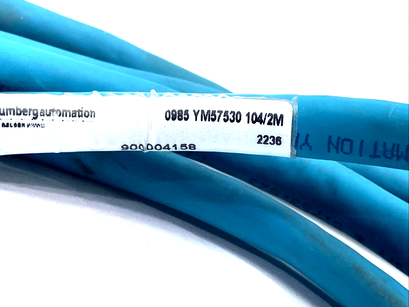 900004158 | Lumberg Automation 0985 YM57530 104/2M M12 4-Pin Receptacle To RJ45 2m - Used - Maverick Industrial Sales