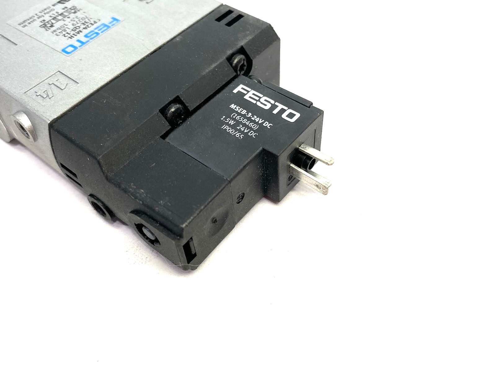 CPE24-M1H-5/3E-QS-12 | Festo Piston Gate Solenoid Valve, 5/3 Exhausted, 170279 - Used - Maverick Industrial Sales