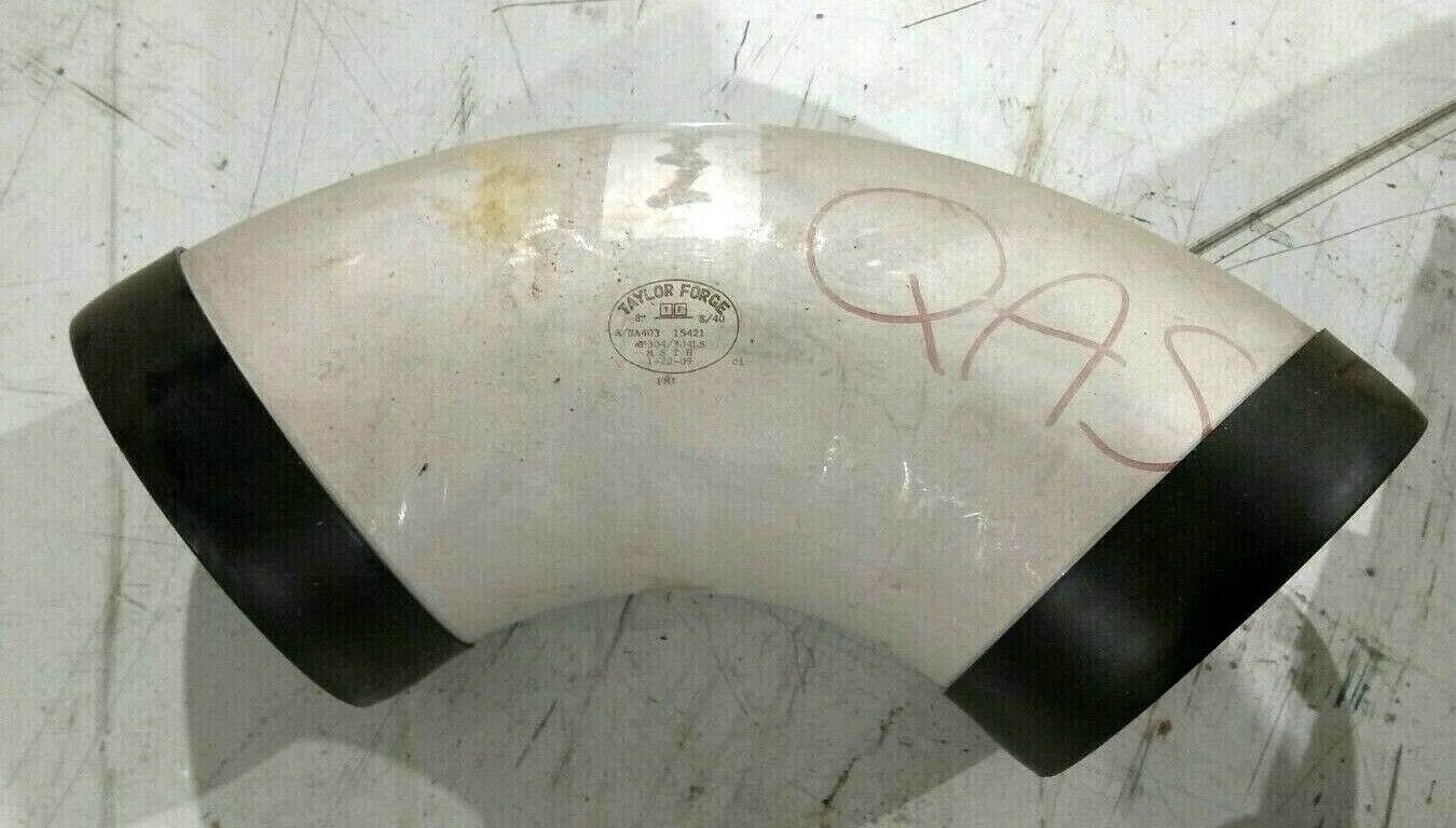 Taylor Forge 8" Schedule 40 A/SA403 WP304/304LS SS Butt Weld 90 Degree LS Elbow - Maverick Industrial Sales