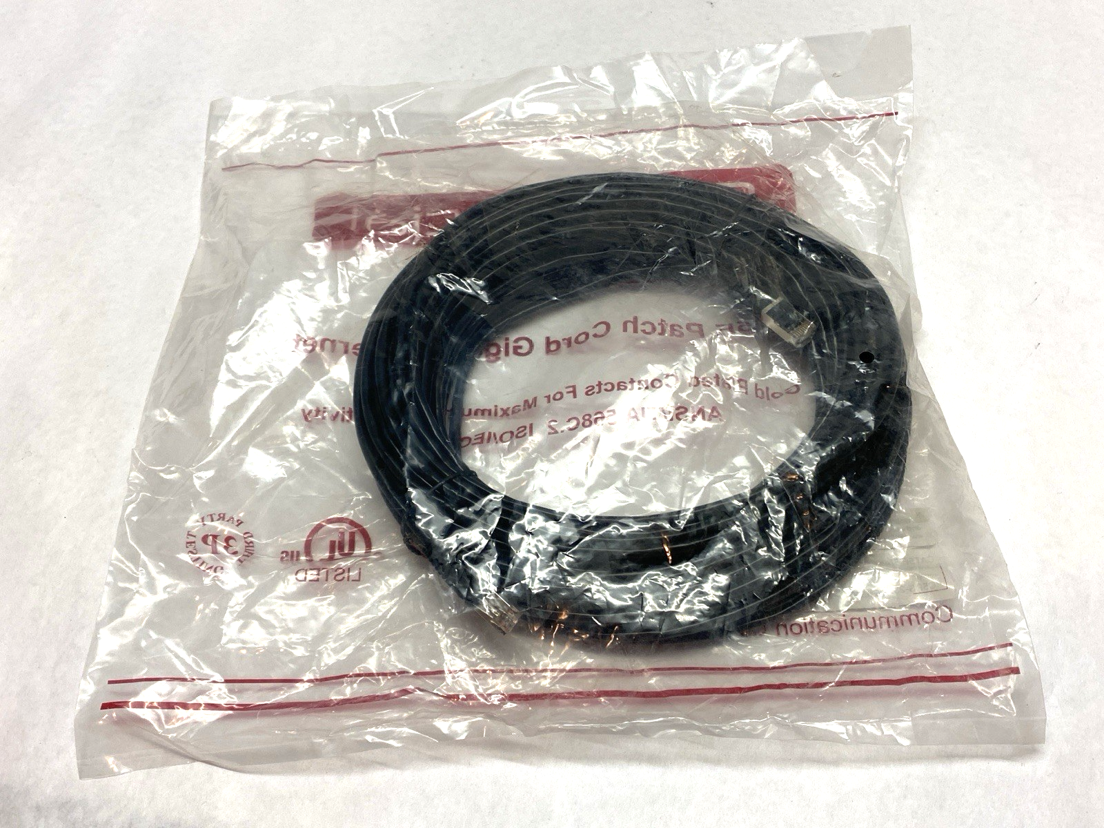 PC5PS-2392-75BK Snagless Double-Ended RJ45 Connectors Patch Cordset 75' - Maverick Industrial Sales