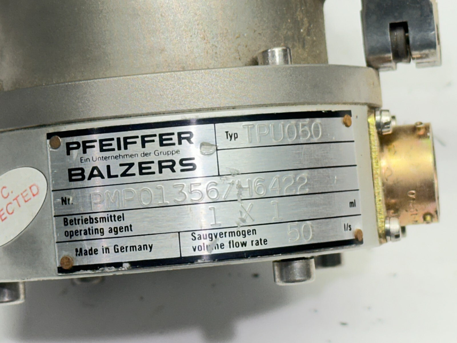 Pfeiffer Balzers TPU050 Turbomolecular Vacuum Pump PMP01356/H6422 w/ Assembly - Maverick Industrial Sales