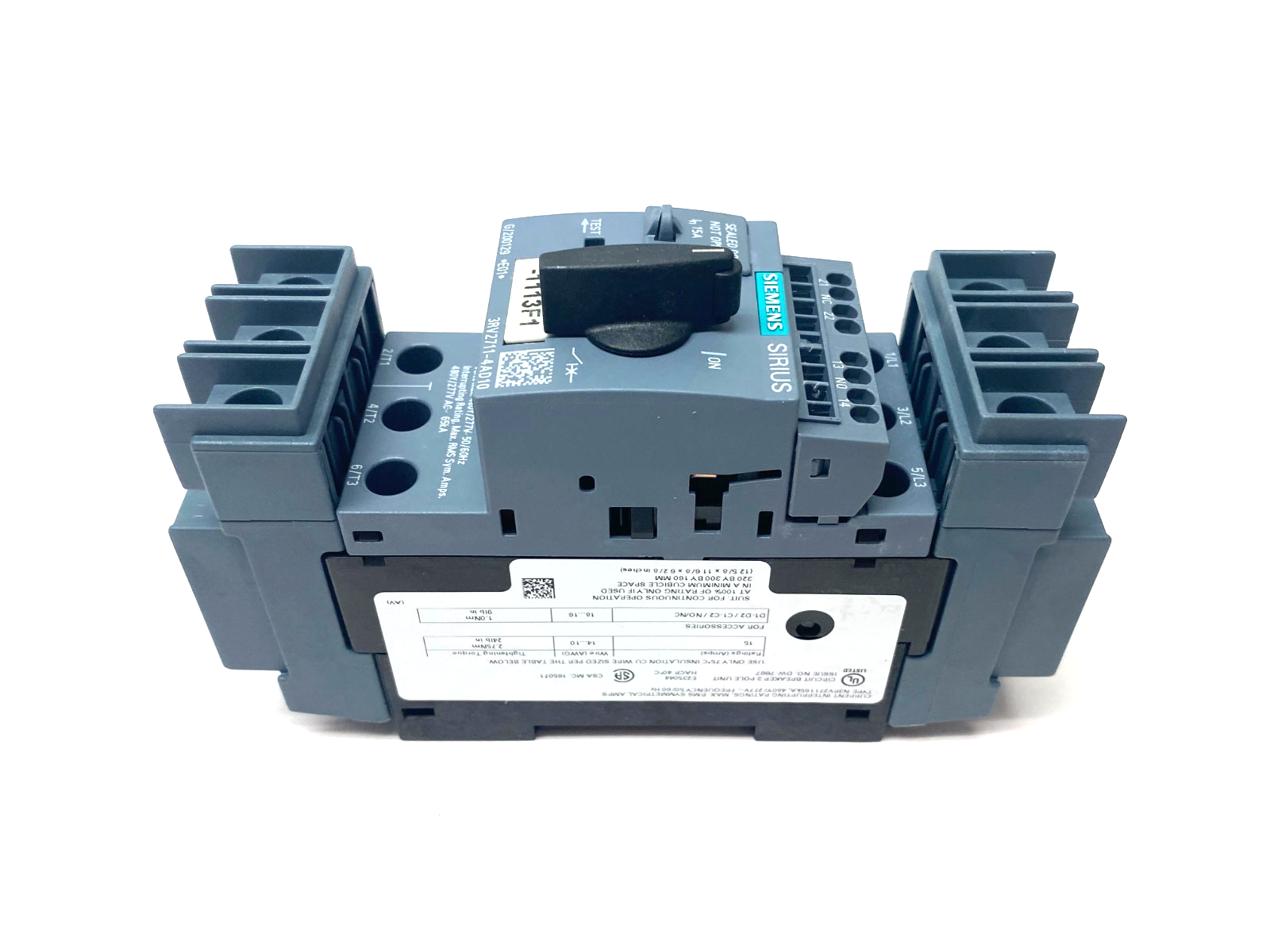 Siemens 3RV2711-4AD10 SIRIUS Motor Starter Circuit Breaker Frame Size S00 - Maverick Industrial Sales