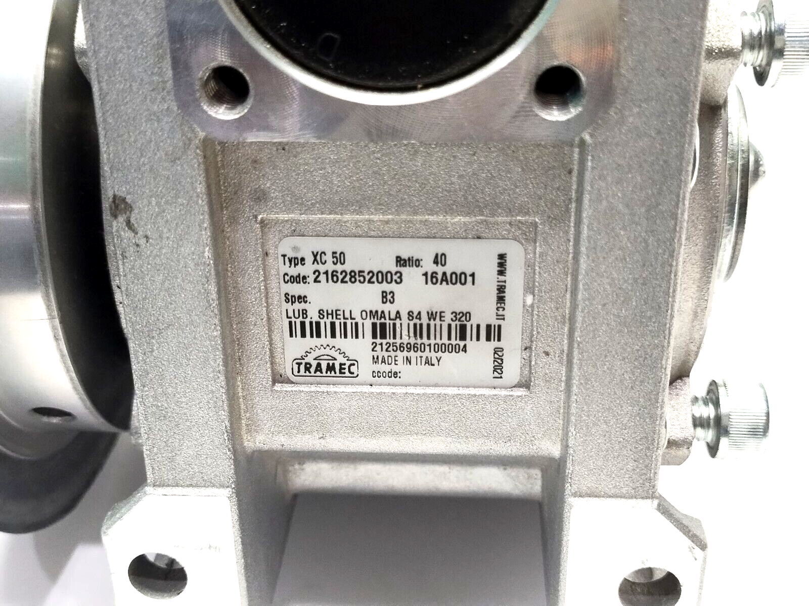 Carpanelli M71b2 S1 Asynchronous 3PH Motor .56kW .75HP Tramec XC 50 40:1 Gearbox - Maverick Industrial Sales
