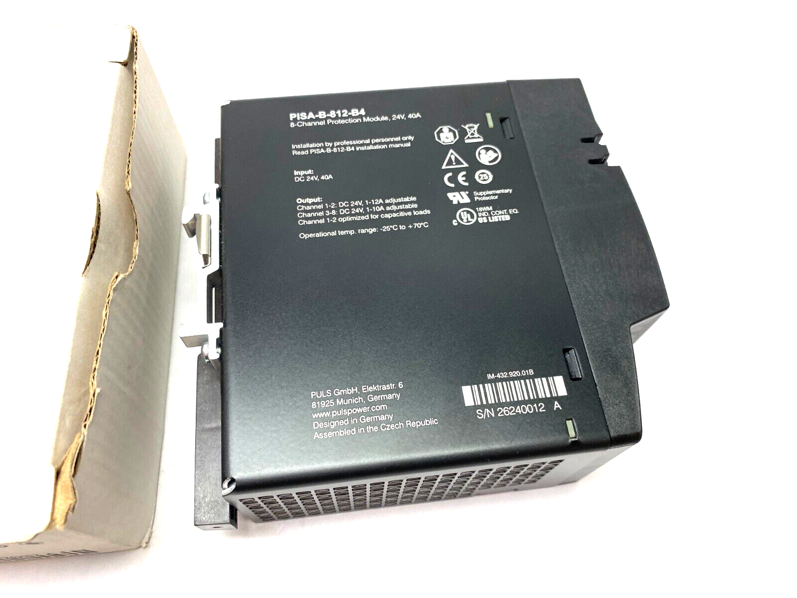 Puls PISA-B-812-B4 Protection Module Electronic Circuit Breaker 8-Channel 24VDC - Maverick Industrial Sales