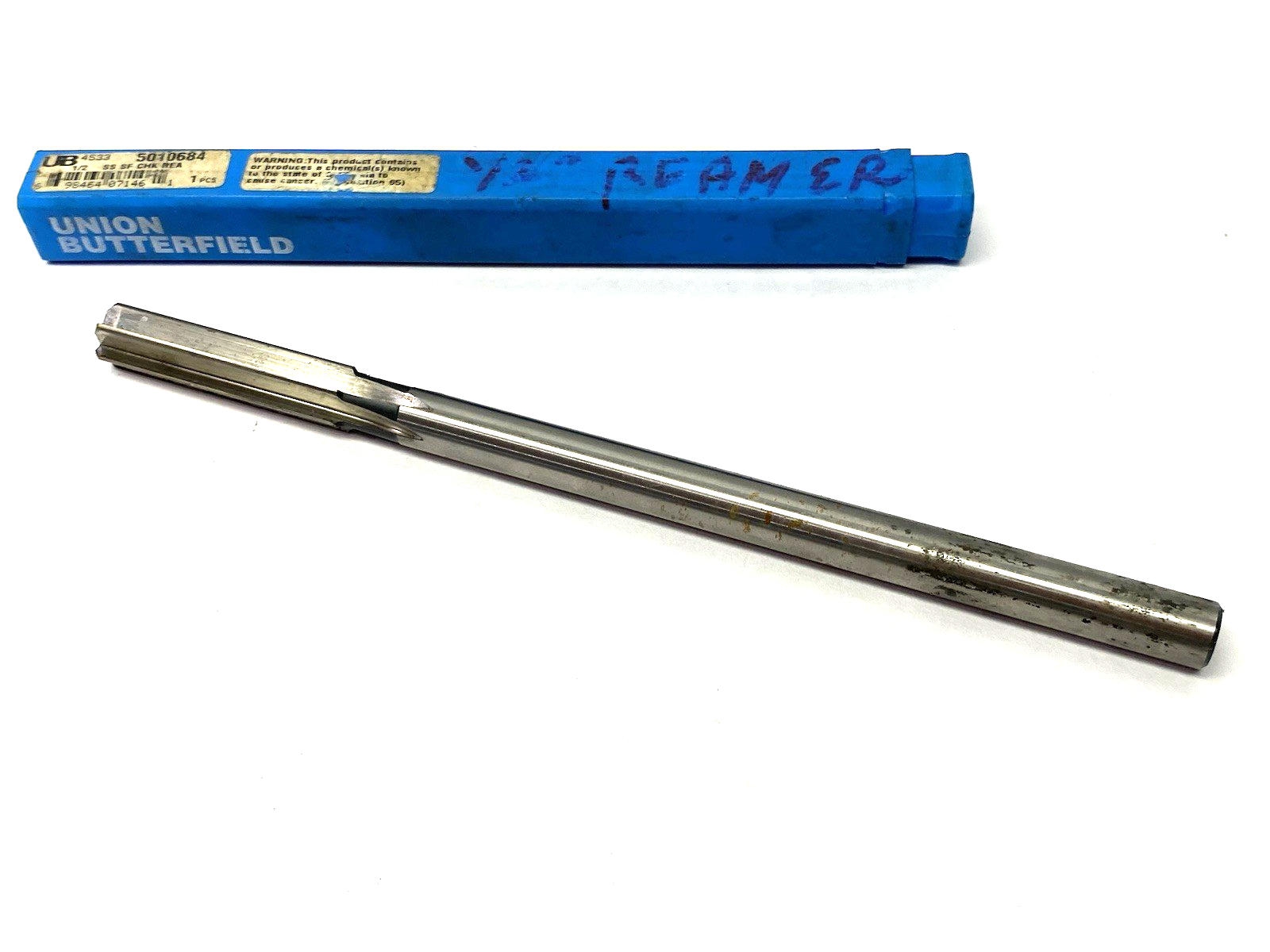 Union Butterfield 5010684 Bright Coated High Speed Steel Chucking Reamer, 1/2" D - Maverick Industrial Sales