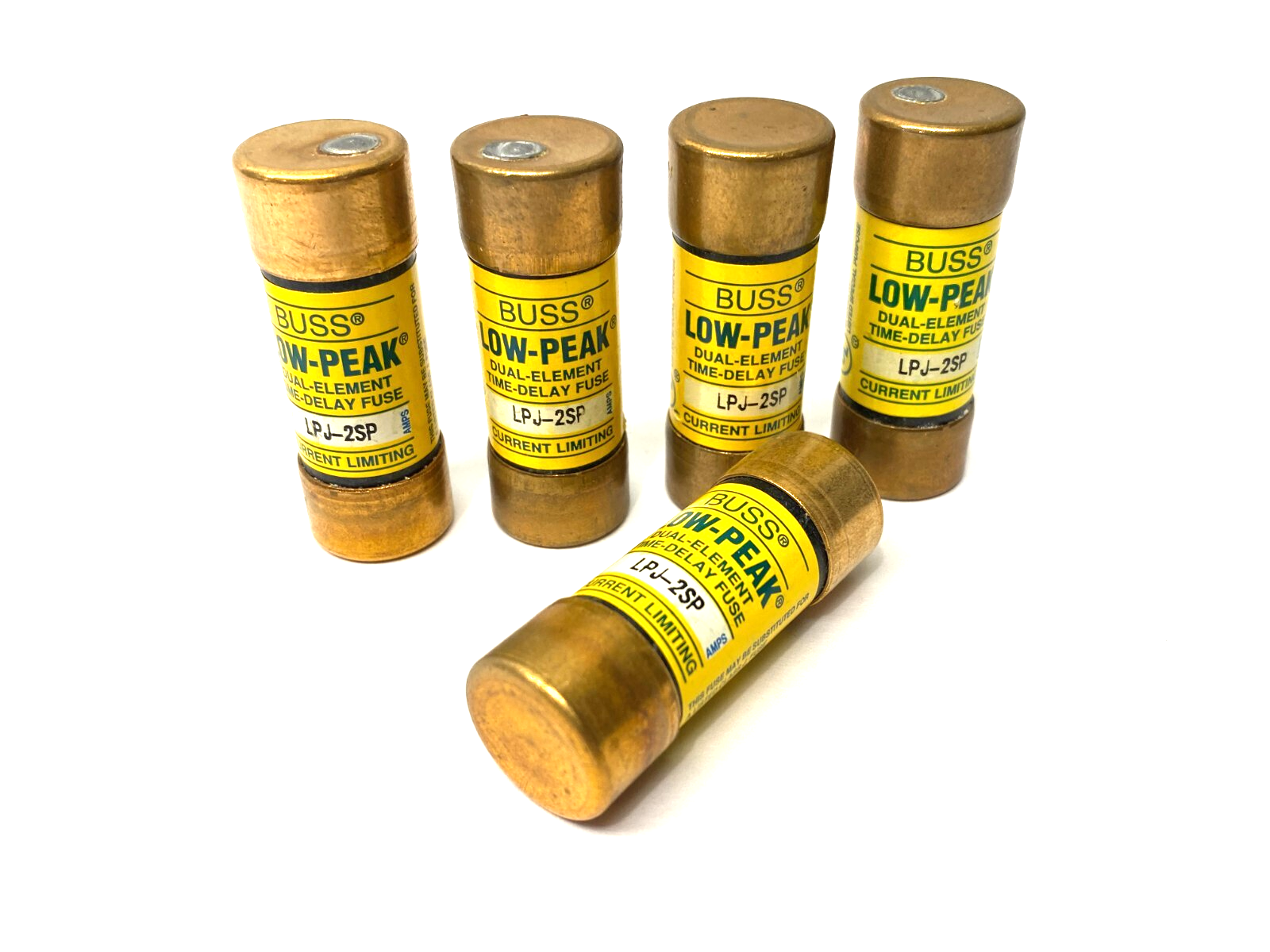 Bussmann LPJ-2SP Low-Peak Dual Element Current Limiting Time Delay Fuse LOT OF 5 - Maverick Industrial Sales