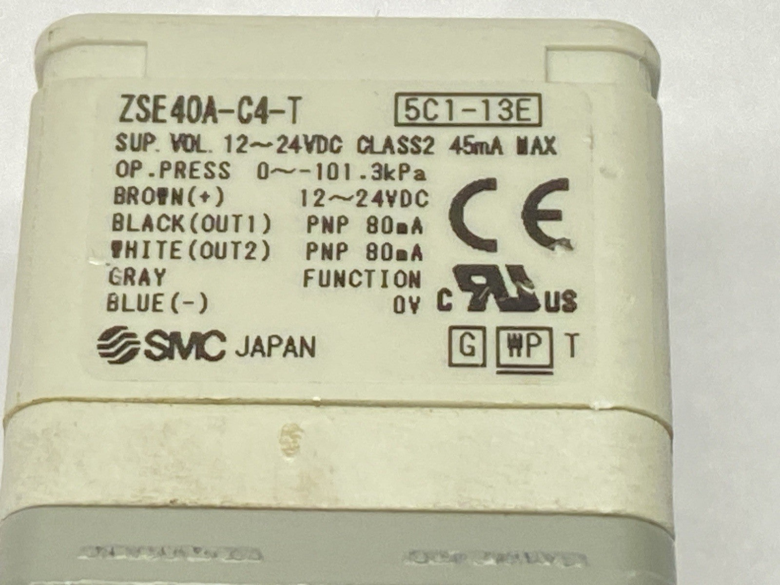 ZSE40A-C4-T | SMC Digital Vacuum Pressure Switch 12-24VDC - Used - Maverick Industrial Sales