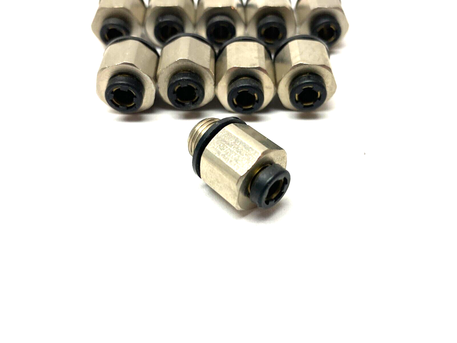 Stainless Steel Push-to-Connect Tube Fitting 4mm OD Tube to 1/8" MNPT LOT OF 10 - Maverick Industrial Sales