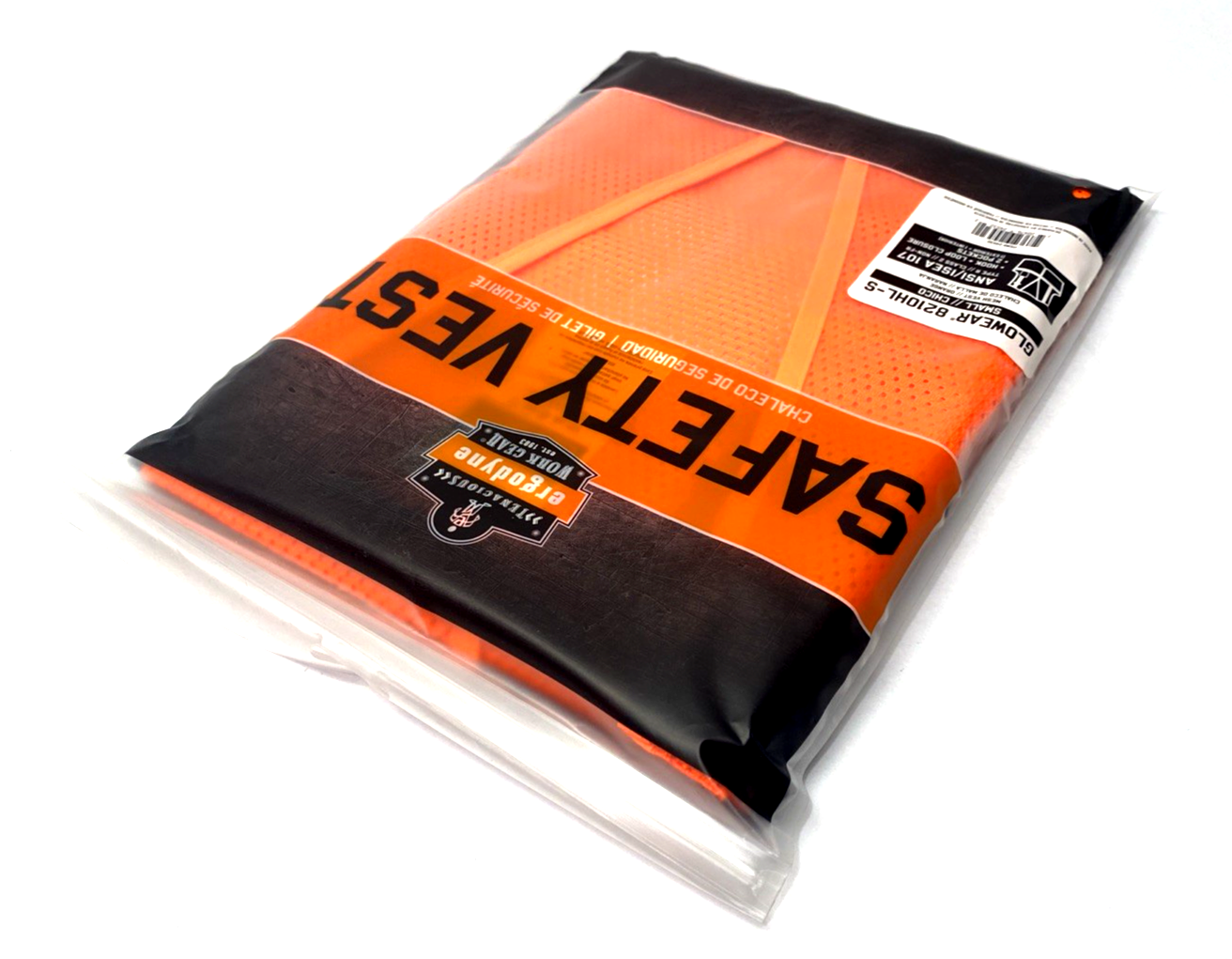 Ergodyne 8210HL-S Glowear Orange Mesh Vest, Class 2 Type R, Small 24532 LOT OF 5 - Maverick Industrial Sales