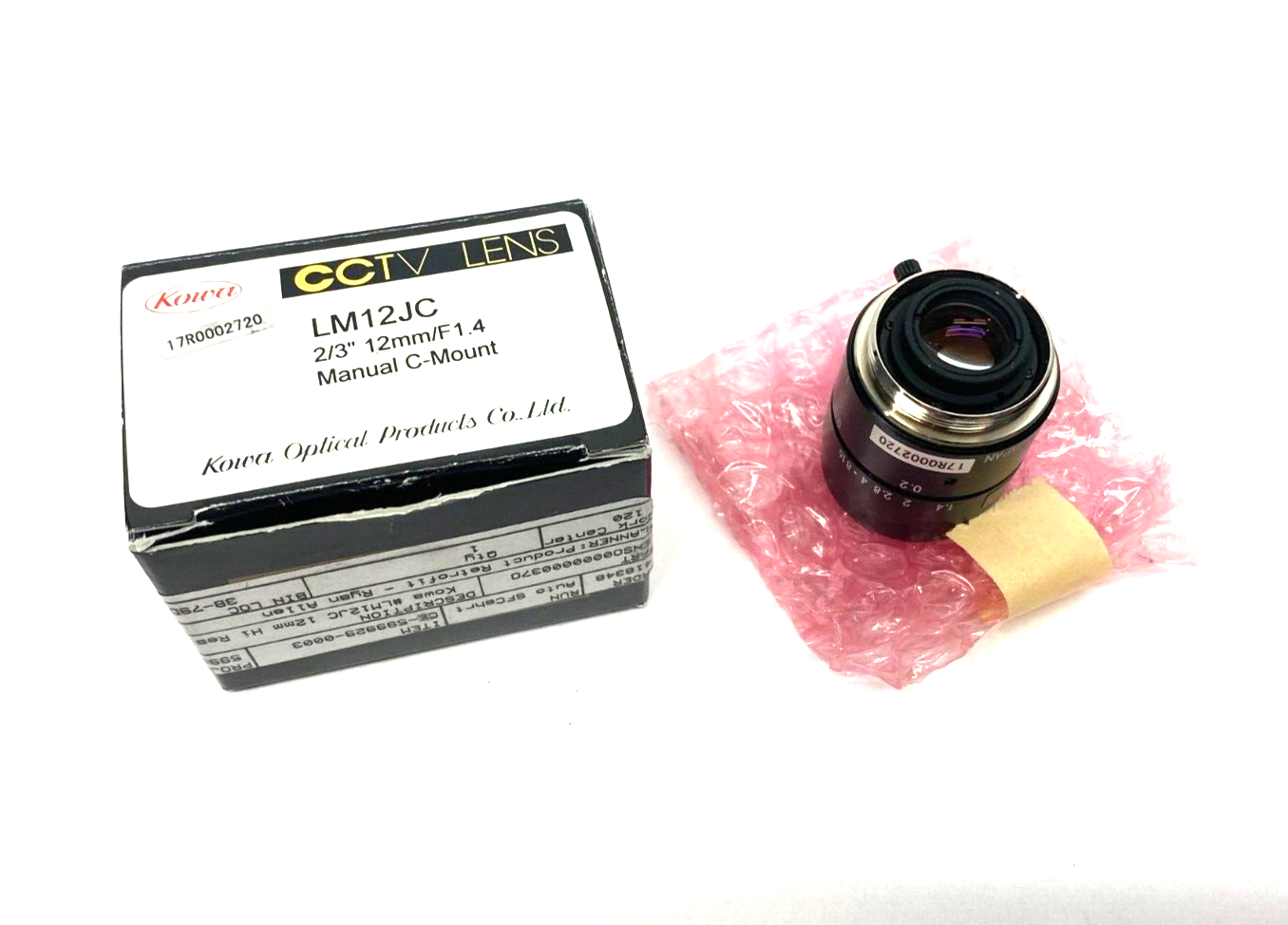 Kowa Optical LM12JC Manual C-Mount Fixed Lens 2/3" 12mm/F1.4 - Maverick Industrial Sales