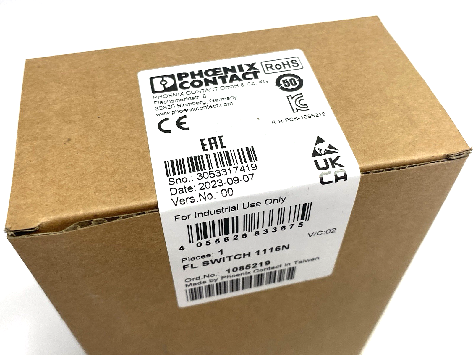 FL SWITCH 1116N | Phoenix Contact Narrow Ethernet Switch, 16-Ports, 1085219 - New - Maverick Industrial Sales