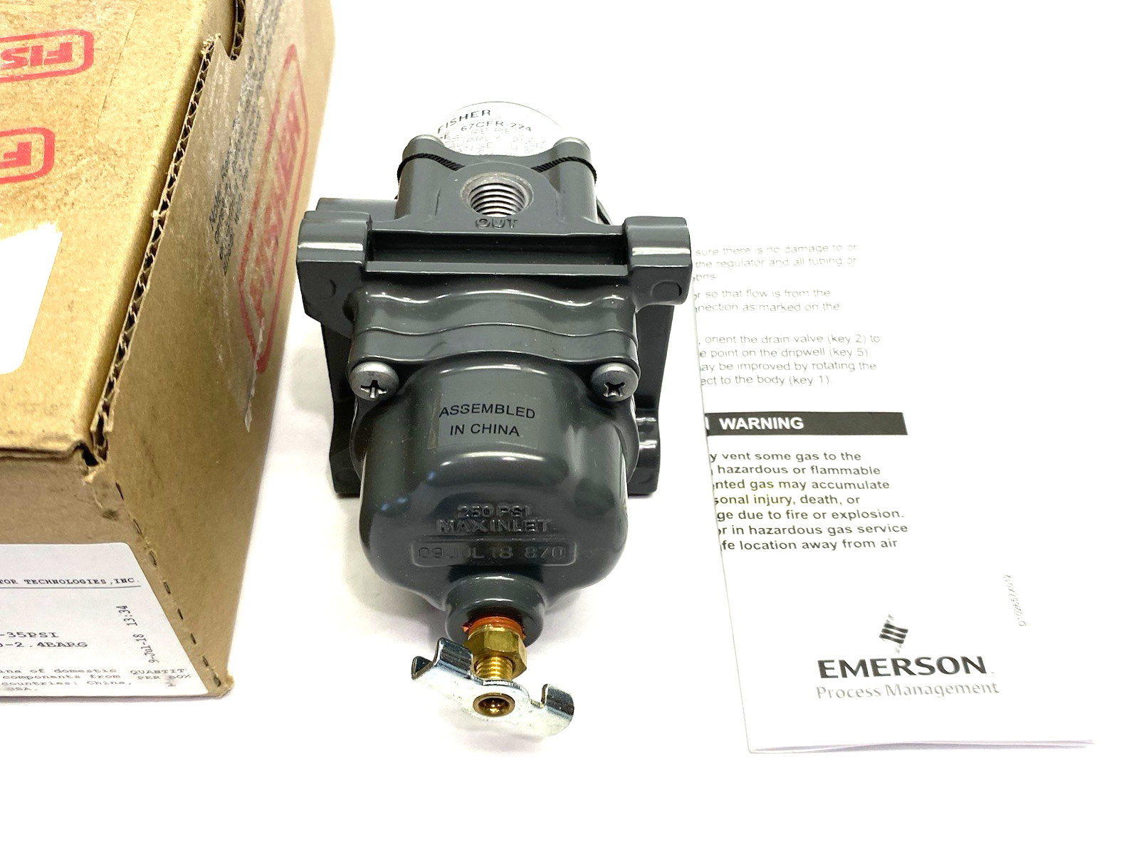 67CFR-224 | Emerson Fisher™ Instrument Supply Regulator, Compact, Smart Bleed - New Other - Maverick Industrial Sales